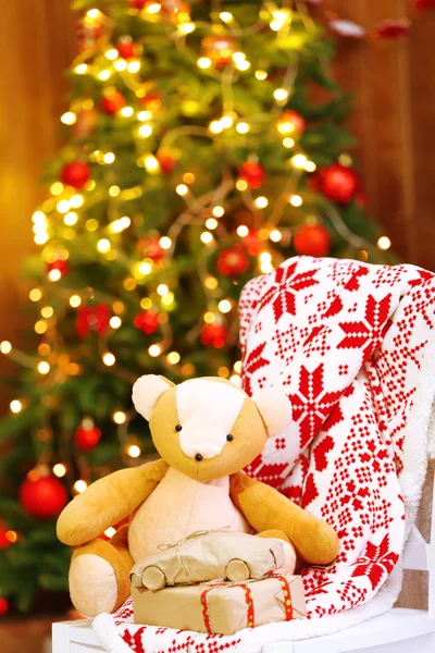 Decorato soggiorno di Natale — Foto Stock