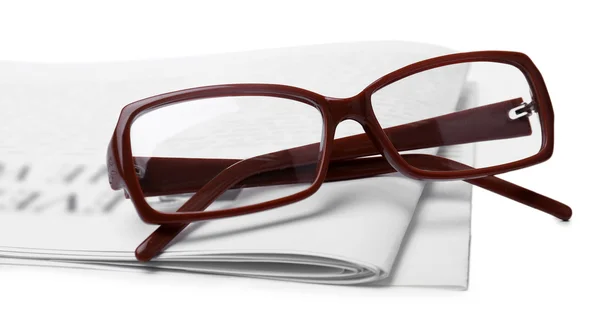 Glasses and newspapers background Royalty Free Stock Images