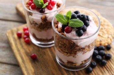 Sağlıklı katmanlı tatlı