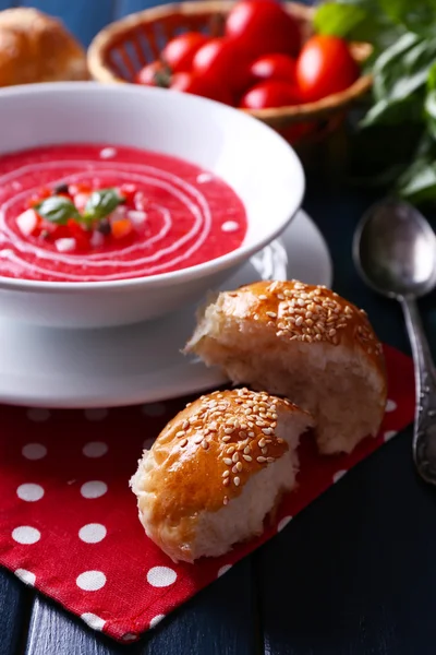 Gazpacho soep achtergrond — Stockfoto