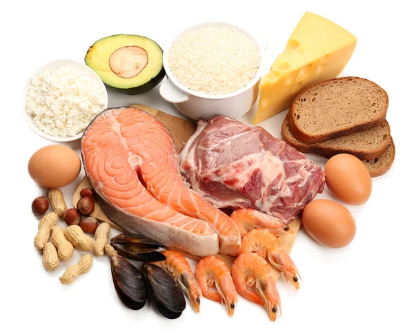 Livsmedel med hög halt av protein — Stockfoto