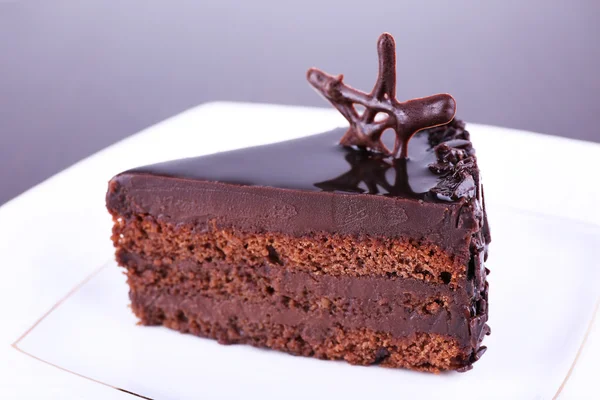 Delicioso bolo de chocolate — Fotografia de Stock