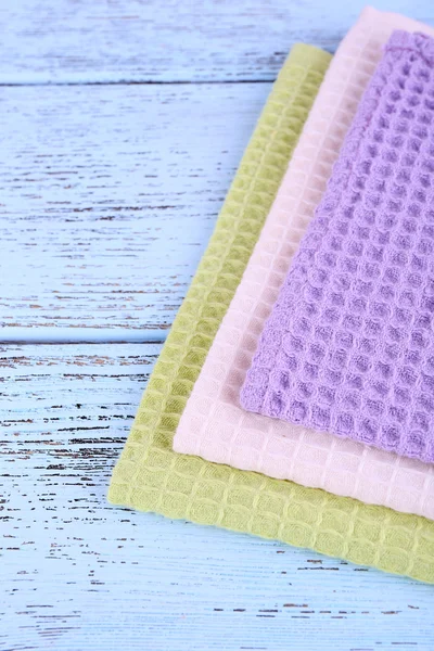 Colorful napkins on table — Stock Photo, Image