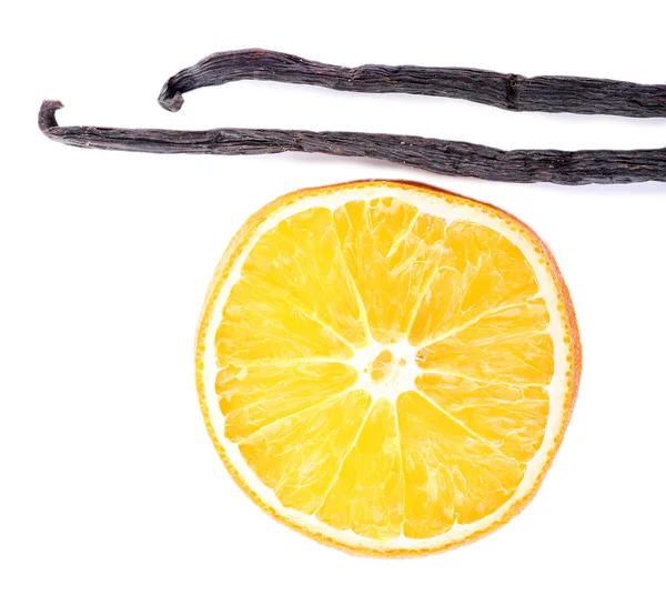 Dried orange with vanilla — Stock Photo, Image