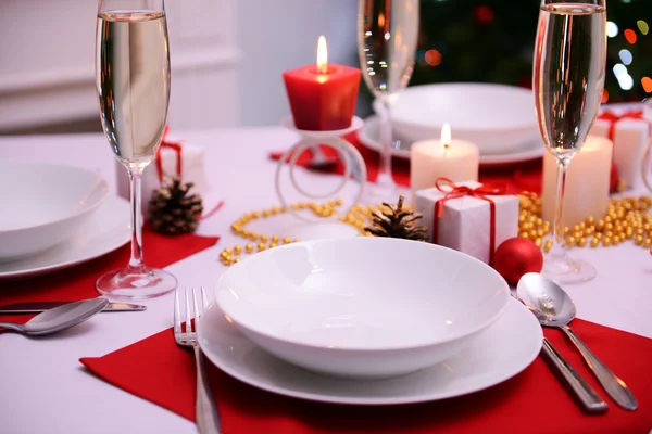 Mooie kersttafel decor — Stockfoto