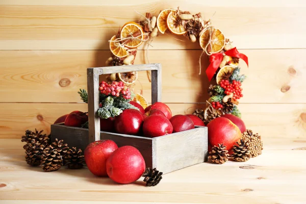 Kerst vakantie appels — Stockfoto