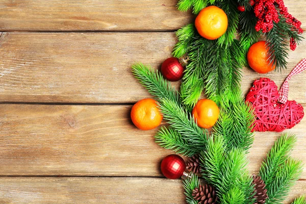 Vánoční zralé mandarinky — Stock fotografie