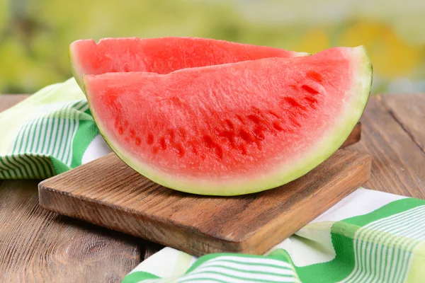 Juicy watermelon on table — Stock Photo, Image