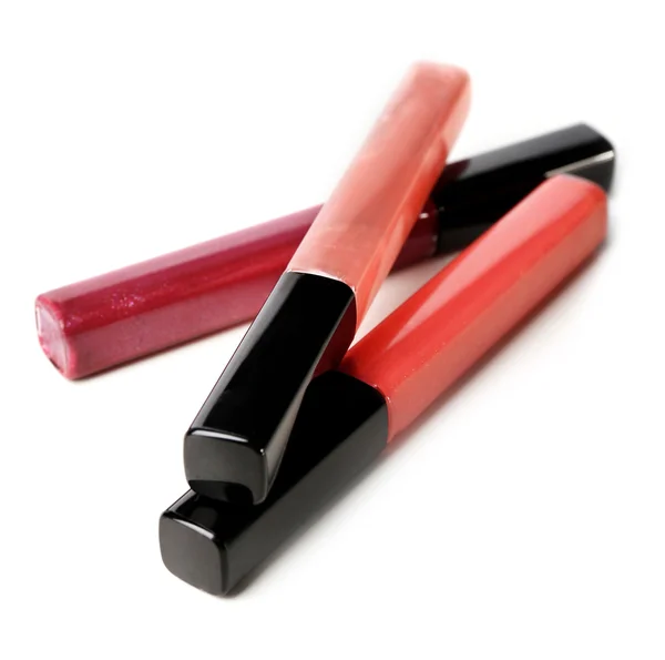 Belos gloss labial, isolado em branco — Fotografia de Stock