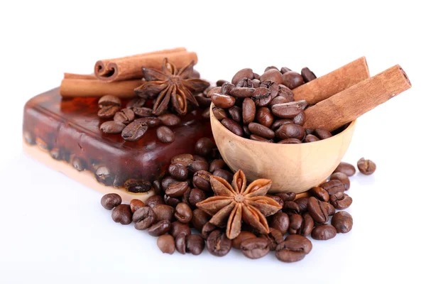 Sabão orgânico com café — Fotografia de Stock