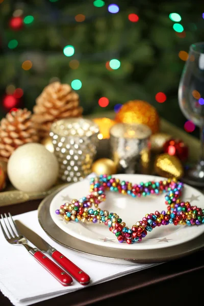 Servire la tavola di Natale — Foto Stock