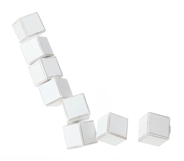 Cubes éducatifs, isolés sur blanc — Photo