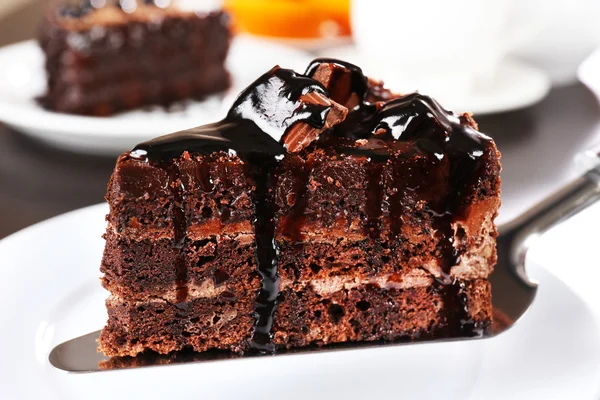 Deliziosa torta al cioccolato — Foto Stock