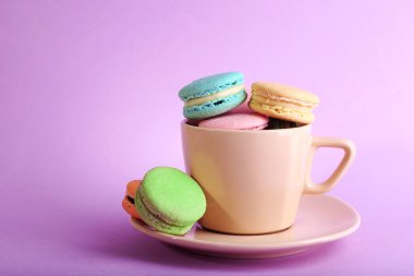 Yumuşak renkli macaroons