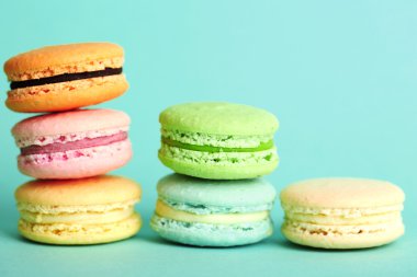 Yumuşak renkli macaroons