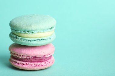 Yumuşak renkli macaroons