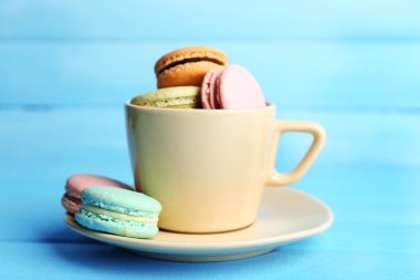 Yumuşak renkli macaroons