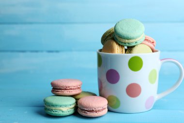 Yumuşak renkli macaroons