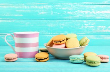 Yumuşak renkli macaroons