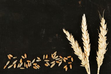 Spikelets buğday siyah