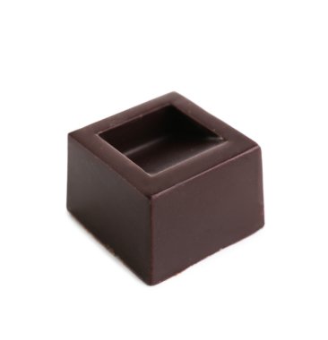 Beyaz izole lezzetli çikolata şeker