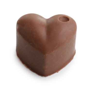 Beyaz izole lezzetli çikolata şeker