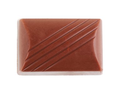 Beyaz izole lezzetli çikolata şeker