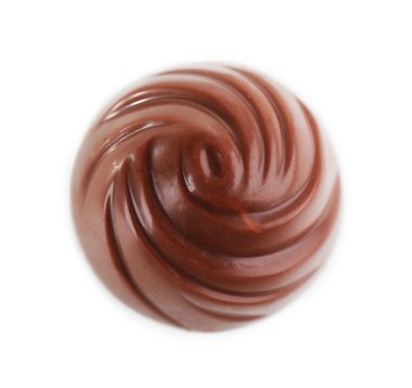 Beyaz izole lezzetli çikolata şeker