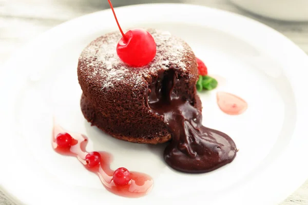 Pudding au chocolat chaud — Photo