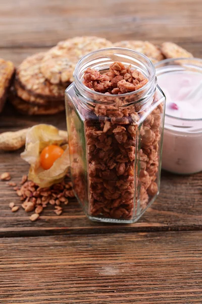 Sağlıklı kahvaltı granola — Stok fotoğraf