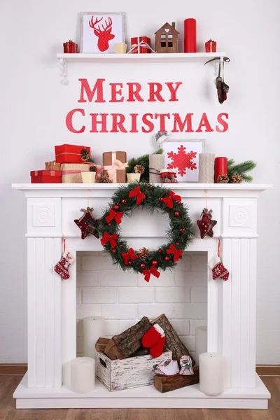 Decorazioni con iscrizione Buon Natale — Foto Stock
