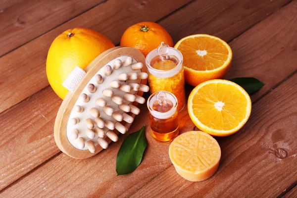 Orange a esenciální olej — Stock fotografie