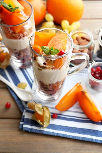 Healthy layered dessert — Stock Photo, Image