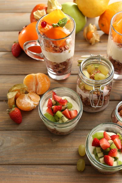 Sağlıklı katmanlı tatlılar