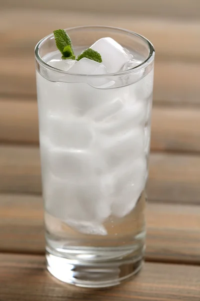 Glass with ice cubes — Stock Photo, Image