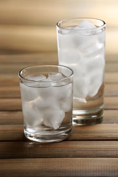 Glasses with ice cubes — Stock Photo, Image