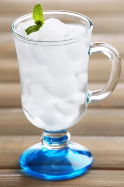 Glass with ice cubes — Stock Photo, Image