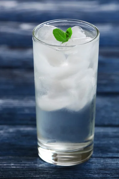 Glass with ice cubes — Stock Photo, Image