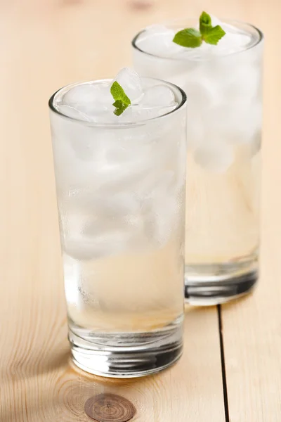 Glasses with ice cubes — Stock Photo, Image
