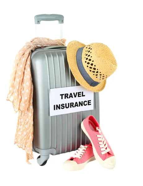 Travel suitcase and tourist stuff — Stock Photo, Image