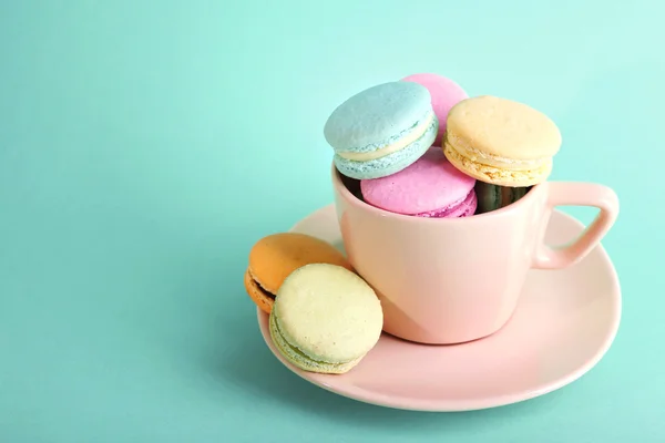 Delikatny kolorowy macaroons — Zdjęcie stockowe