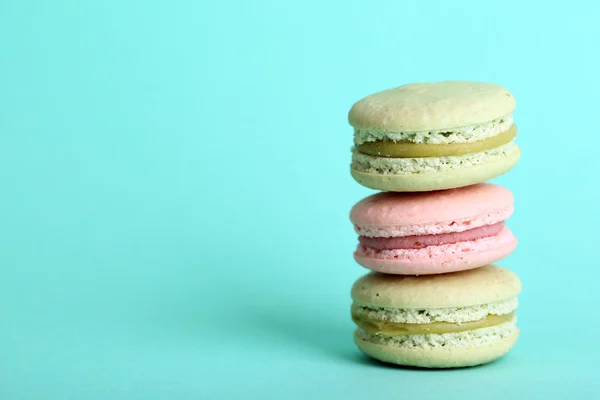 Yumuşak renkli macaroons — Stok fotoğraf