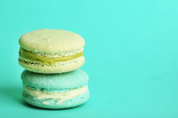 Yumuşak renkli macaroons — Stok fotoğraf