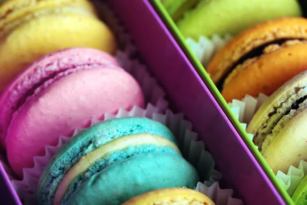 Delikatny kolorowy macaroons — Zdjęcie stockowe