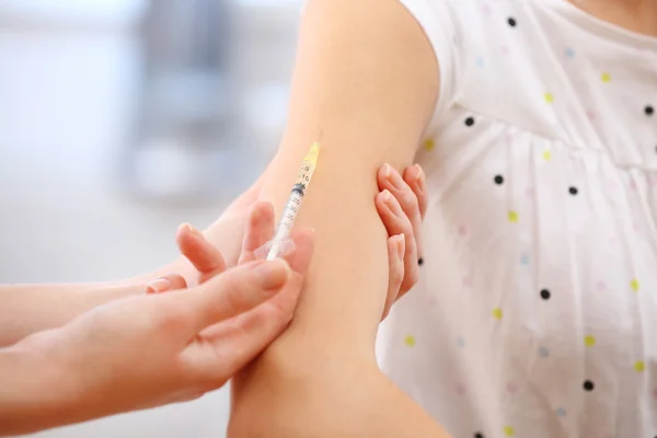 Vaccination in human hand — Stock Photo, Image