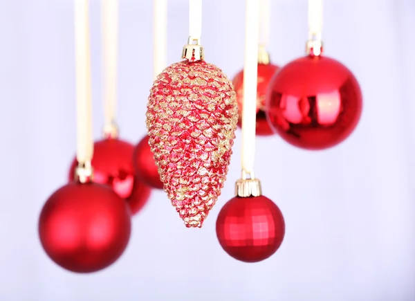 Palle rosse di Natale — Foto Stock