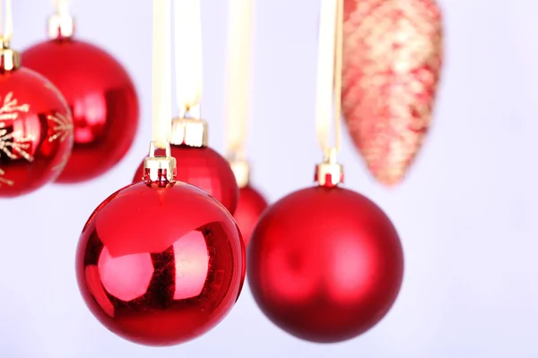 Palle rosse di Natale — Foto Stock