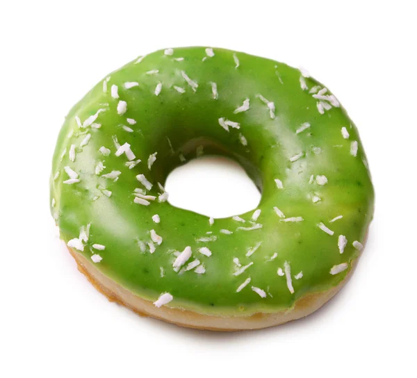 Köstliche Donut mit Glasur isoliert auf weiß — Stockfoto