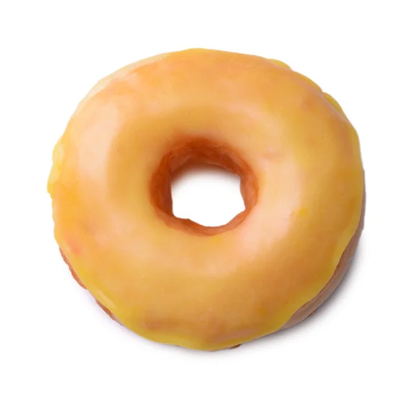 Köstliche Donut mit Glasur isoliert auf weiß — Stockfoto