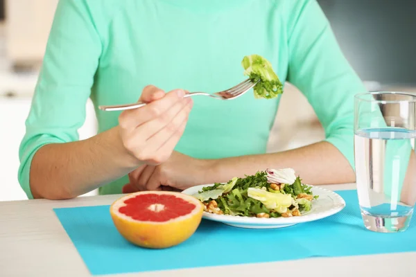 Girl and dietary food — Stock Photo, Image